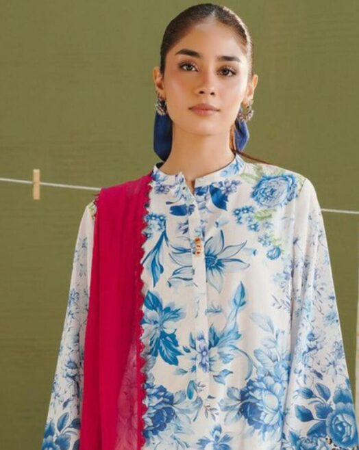 Unstitched Digital Printed Airjet Lawn 3 Piece Suit
