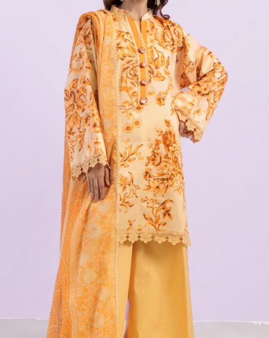Unstitched Lawn 3 Piece Suit