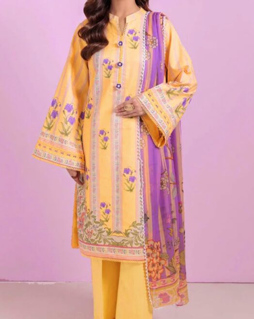 Unstitched Lawn 3 Piece Suit