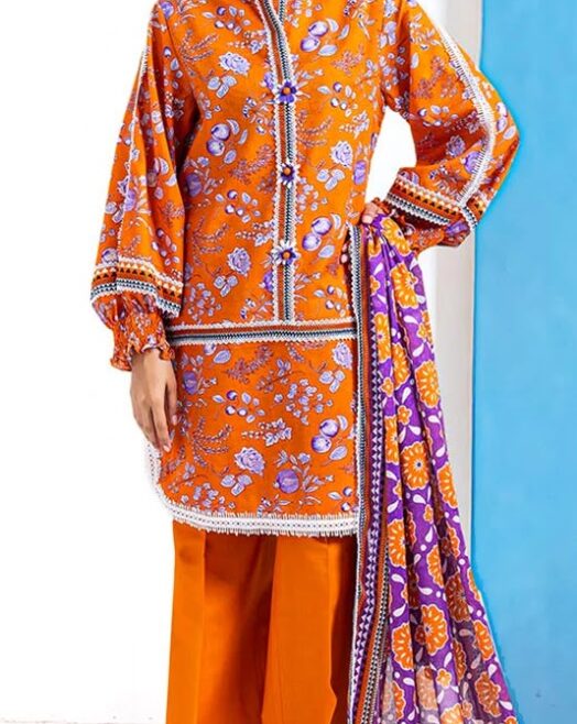 Unstitched Lawn 3 Piece Suit