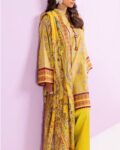 Unstitched Lawn 3 Piece Suit – Yellow Paisley & Floral