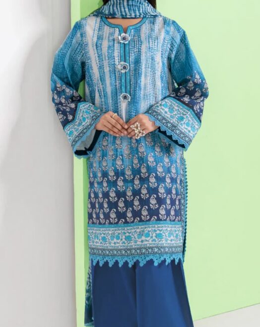 Unstitched Lawn 3 Piece Suit