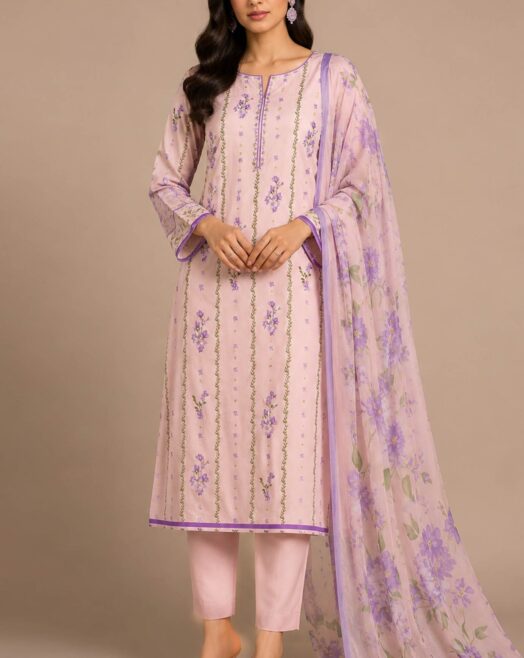 Unstitched Lawn 3 Piece Suit