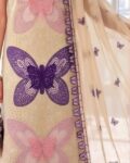 Butterfly Chikankari Embroidered 3-Piece Lawn Suit with Voile Slub Dupatta Skin