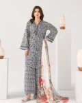 Stitched Lawn 3 Piece Digital Print Dress