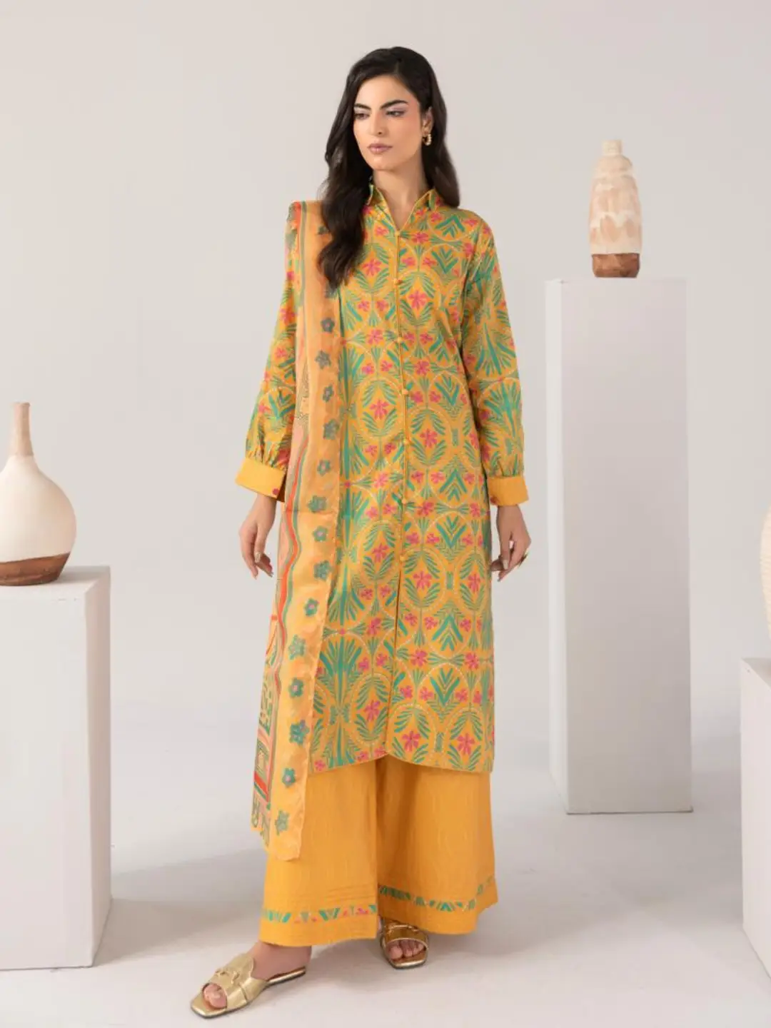 Stitched 3 Piece Digital Print Dress