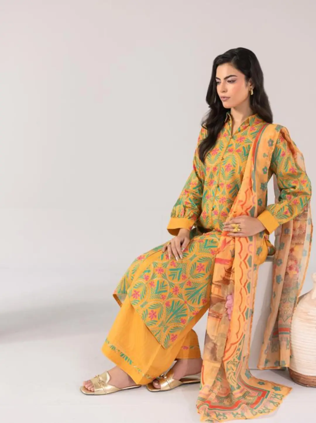 Stitched 3 Piece Digital Print Dress