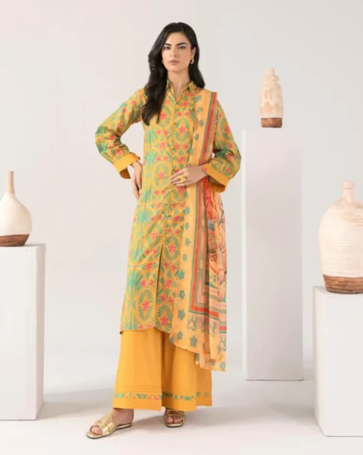 Stitched 3 Piece Digital Print Dress