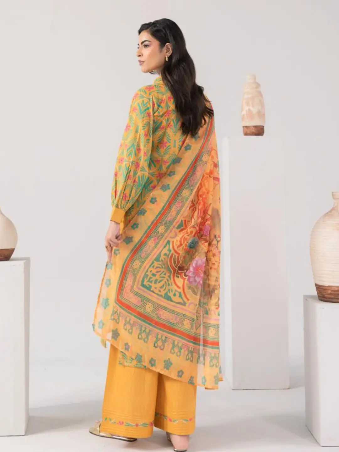 Stitched 3 Piece Digital Print Dress