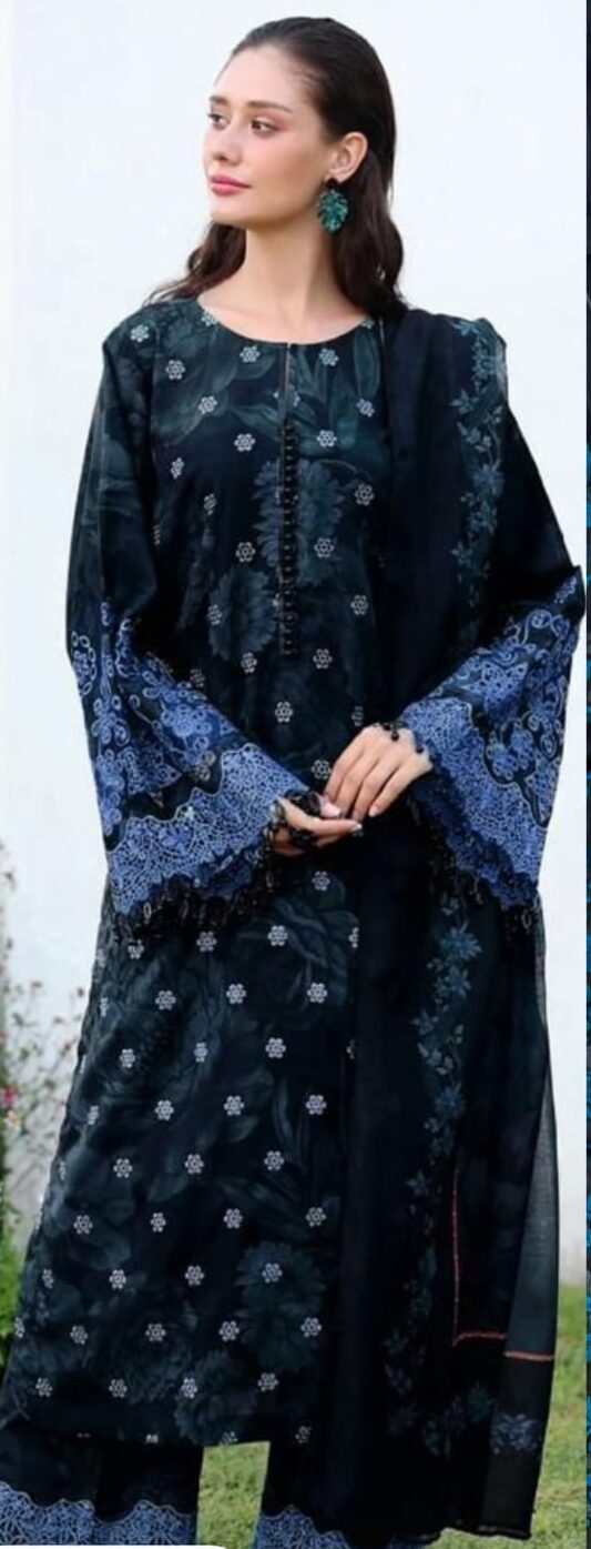 Digital Printed Airjet Lawn 3 Piece Suit