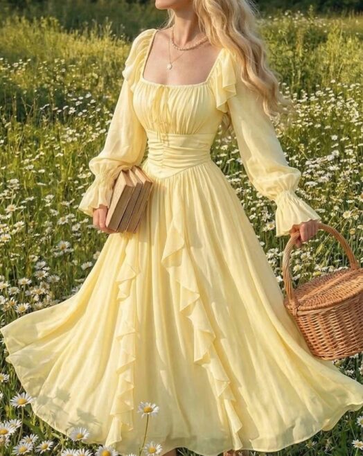 Stitched Chiffon Maxi
