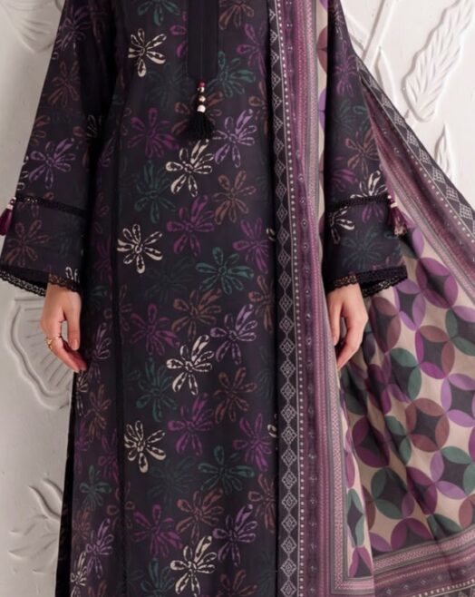 Unstitched 3 Piece Printed Lawn Suit