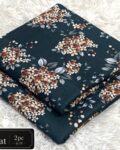 Printed Khaddar 2 Piece Suit – Premium Airjet Floral Collection (Dark Green)