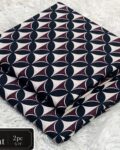 Printed Khaddar 2 Piece Suit – Premium Airjet Geometric Collection (Black & Off-White)