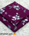 Printed Khaddar 2 Piece Suit – Premium Airjet Floral Collection (Deep Plum / Plum Magenta)