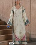 Luxury Kaftan Silk 2-Piece Unstitched Fully Heavy Embroidered Suit – Off-White