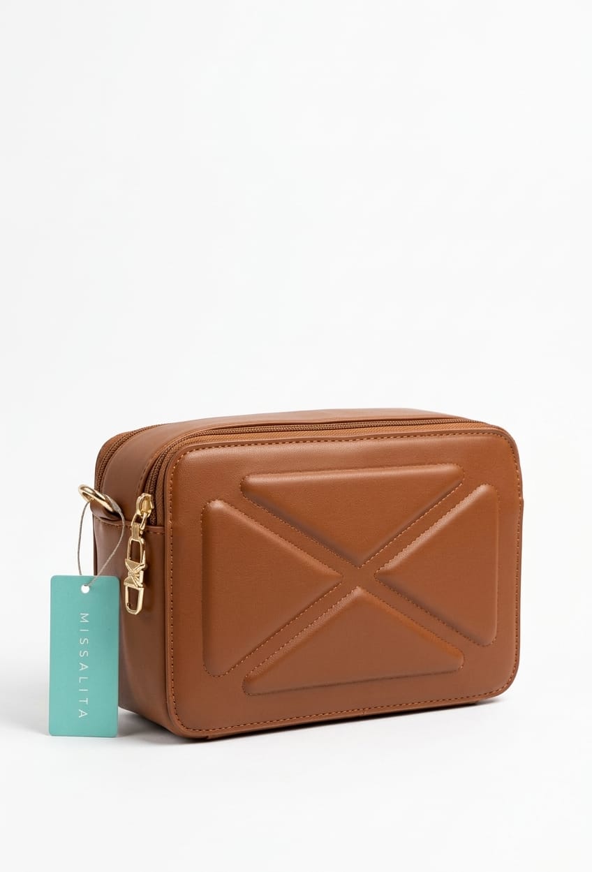 Missalita Faux Leather Crossbody Shoulder Bag with Long Sport Strap