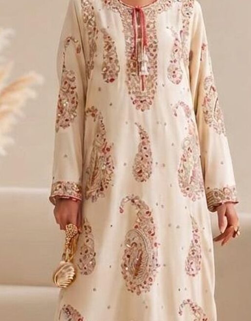 Unstitched Airjet Dhanak 2-Piece Embroidered Suit