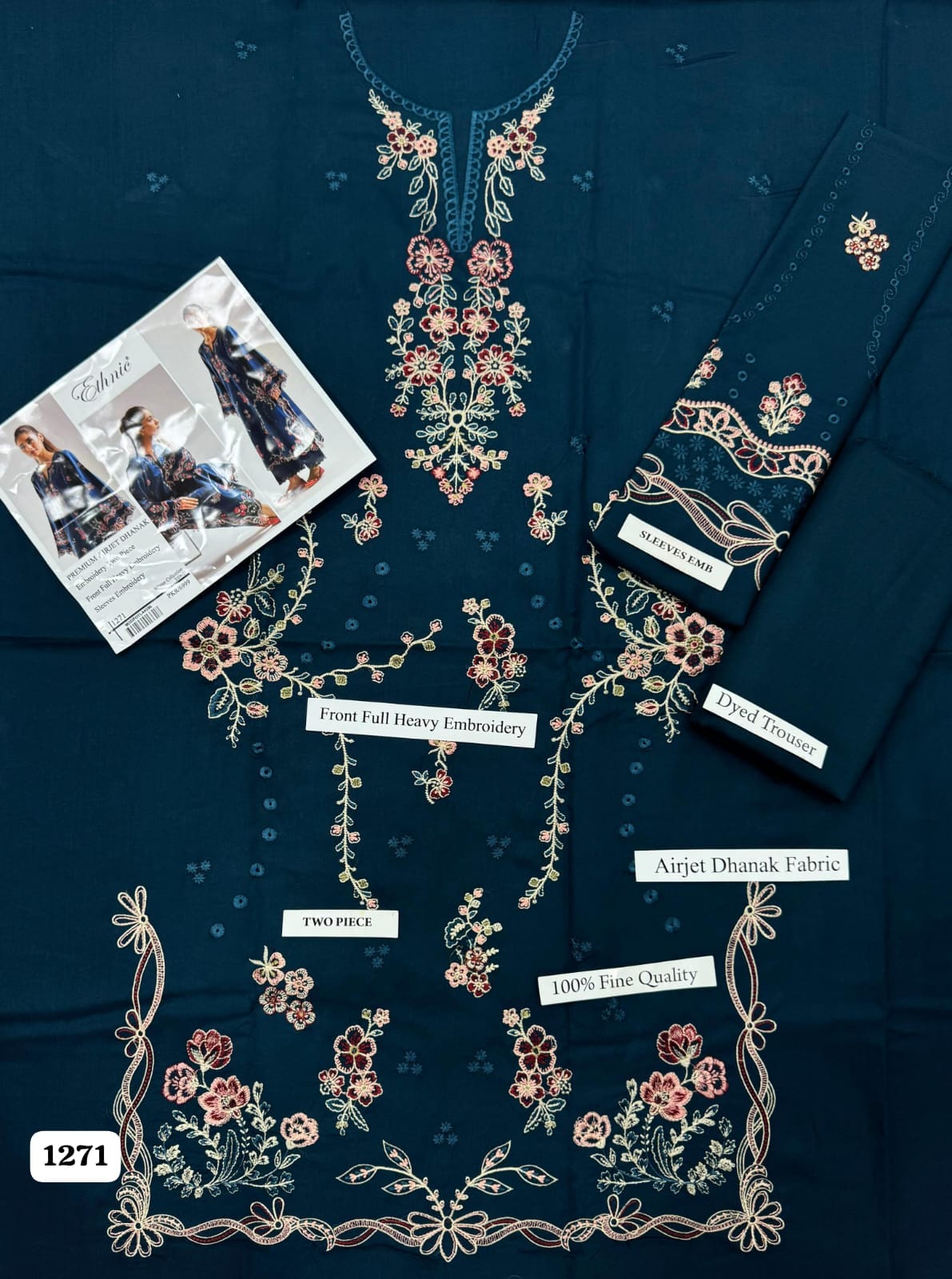 Dhanak 2-Piece Embroidered Suit