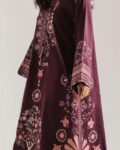Ethnic Premium Unstitched Airjet Dhanak 2-Piece Embroidered Suit– Plum Purple