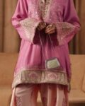 Ethnic Premium Unstitched Airjet Dhanak 2-Piece Embroidered Suit– Lilac Pink