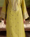 Batik Premium Unstitched Airjet Dhanak 2-Piece Embroidered Suit– Pistachio Green