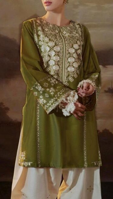 nstitched Airjet Dhanak 2-Piece Embroidered Suit