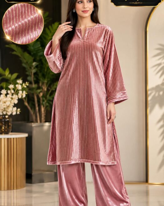 Premium Unstitched Indian Velvet with Chamki Lining 2 Piece Suit